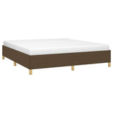 Vidaxl bedframe zonder matras stof donkerbruin 160x200 cm