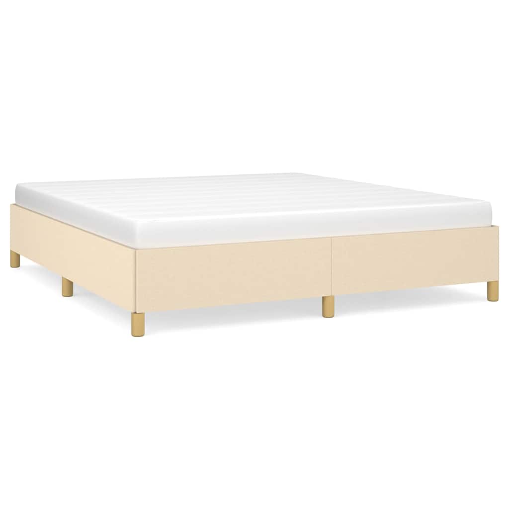 Vidaxl bedframe zonder matras stof crèmekleurig 160x200 cm