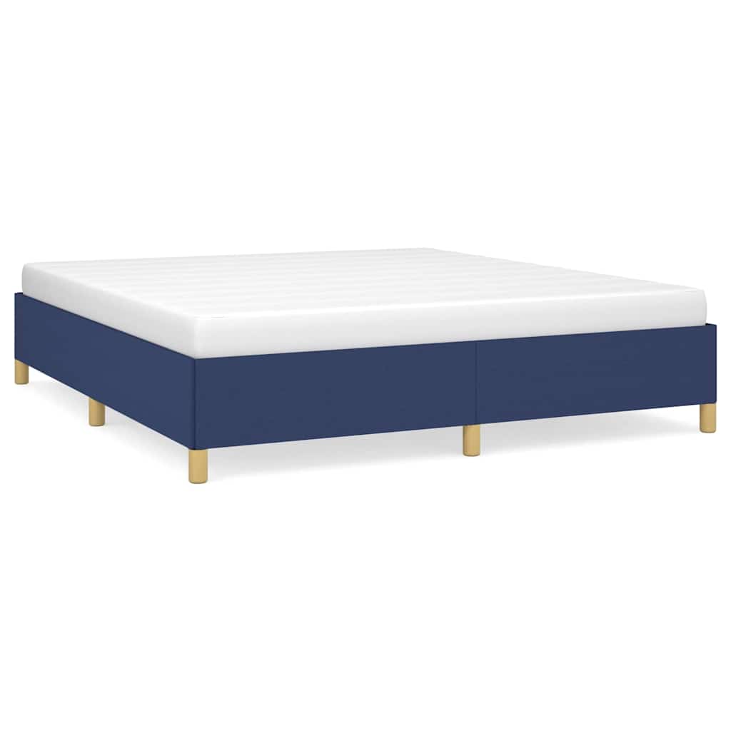 Vidaxl bedframe zonder matras stof blauw 160x200 cm