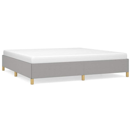 Vidaxl bedframe zonder matras stof lichtgrijs 200x200 cm