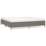 Vidaxl bedframe zonder matras stof donkergrijs 200x200 cm