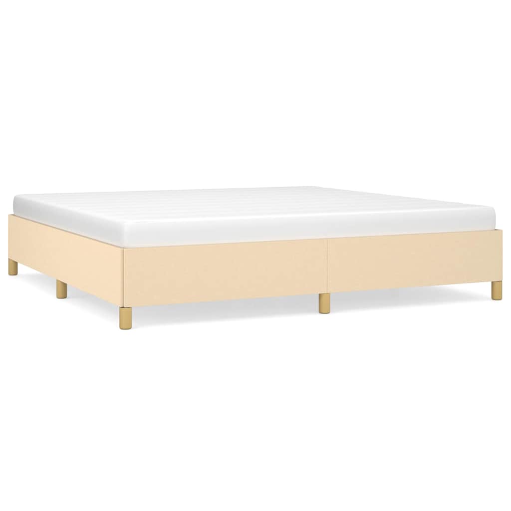Vidaxl bedframe zonder matras stof crèmekleurig 200x200 cm