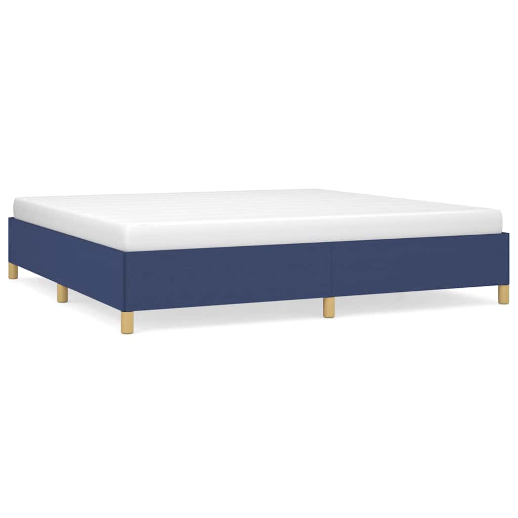 Vidaxl bedframe zonder matras stof blauw 200x200 cm