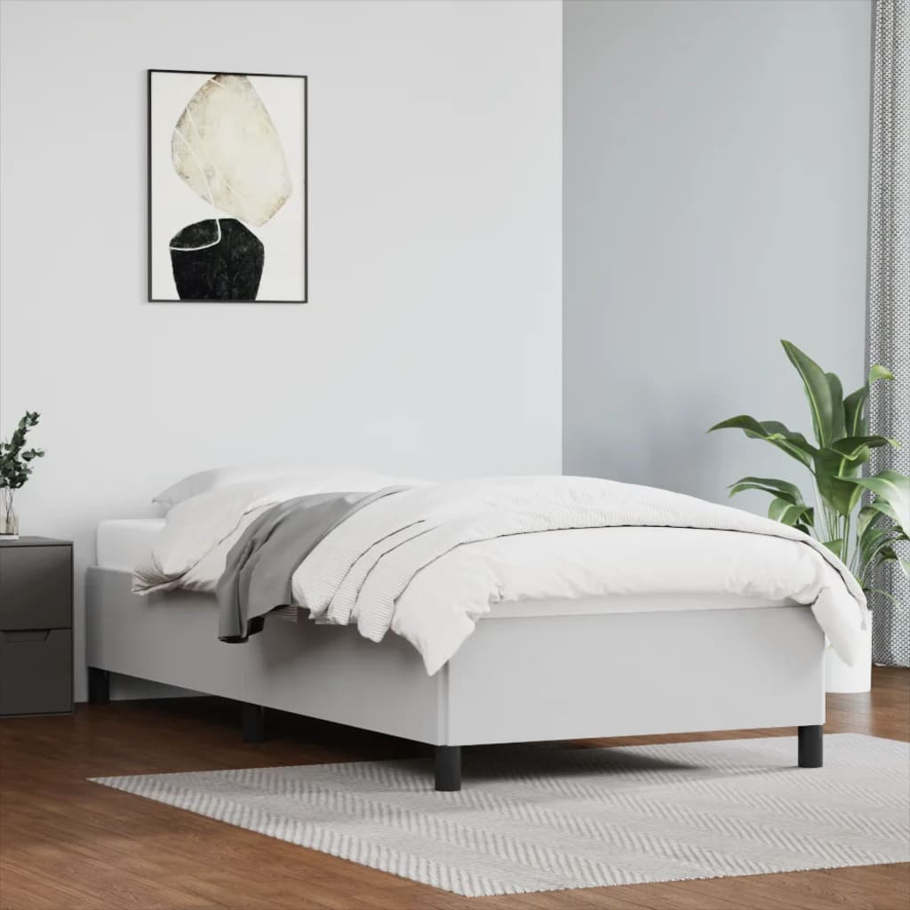 Vidaxl bedframe kunstleer wit 90x190 cm