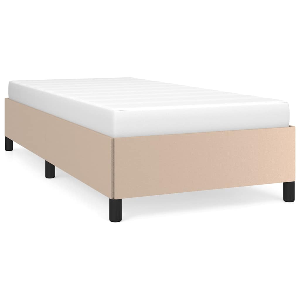 Vidaxl bedframe kunstleer cappuccinokleurig 90x190 cm