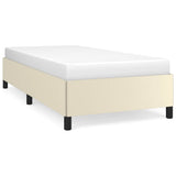 Vidaxl bedframe kunstleer crèmekleurig 90x200 cm
