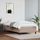 Vidaxl bedframe kunstleer cappuccinokleurig 90x200 cm