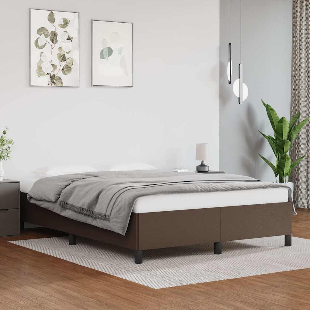 Vidaxl bedframe kunstleer bruin 140x200 cm
