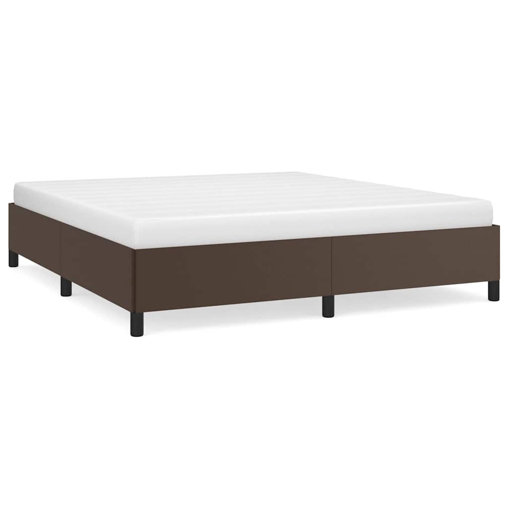 Vidaxl bedframe kunstleer bruin 160x200 cm