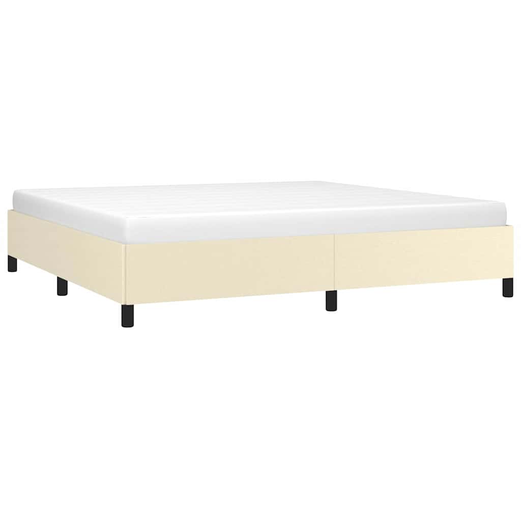 Vidaxl bedframe kunstleer crèmekleurig 200x200 cm