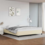Vidaxl bedframe kunstleer crèmekleurig 200x200 cm