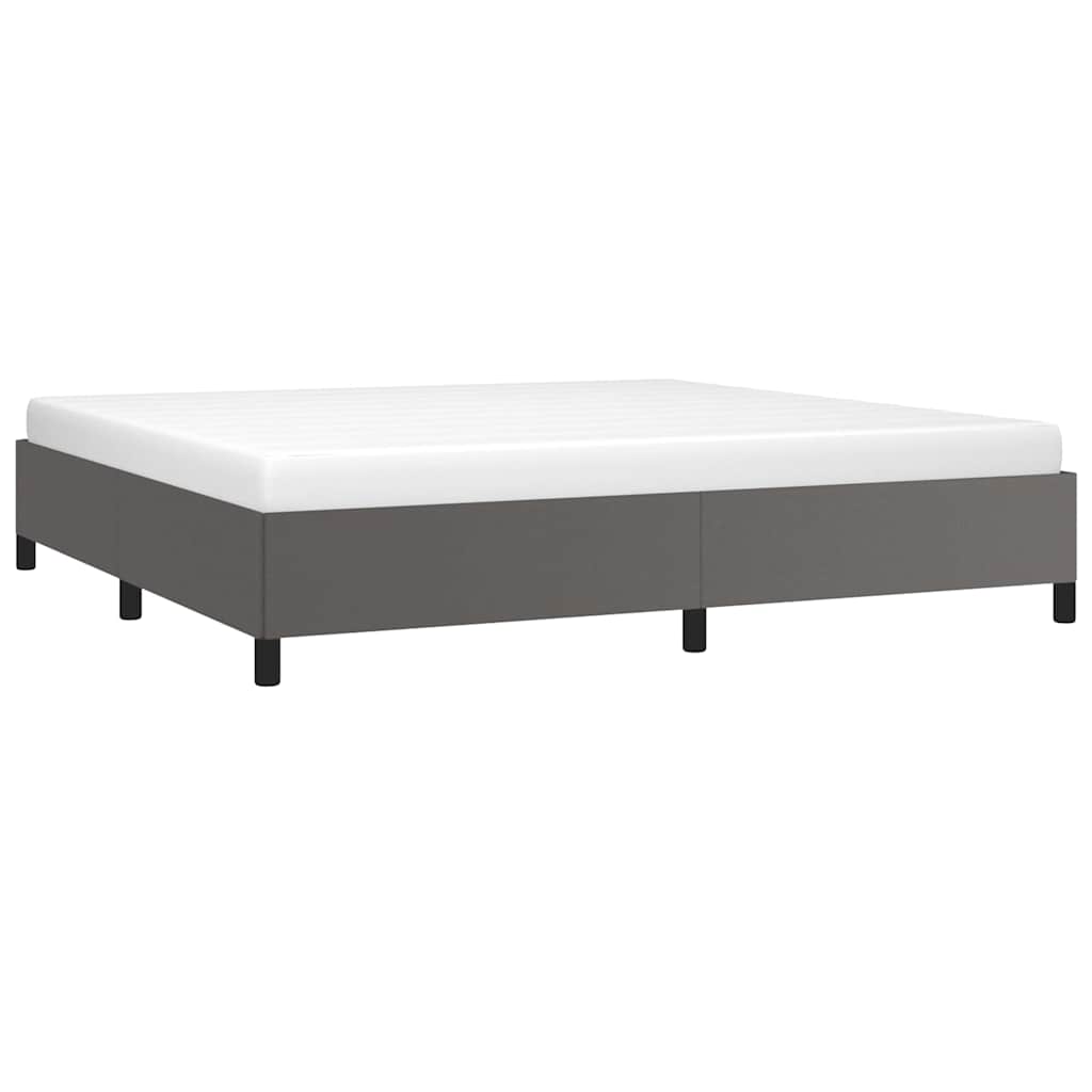 Vidaxl bedframe kunstleer grijs 200x200 cm