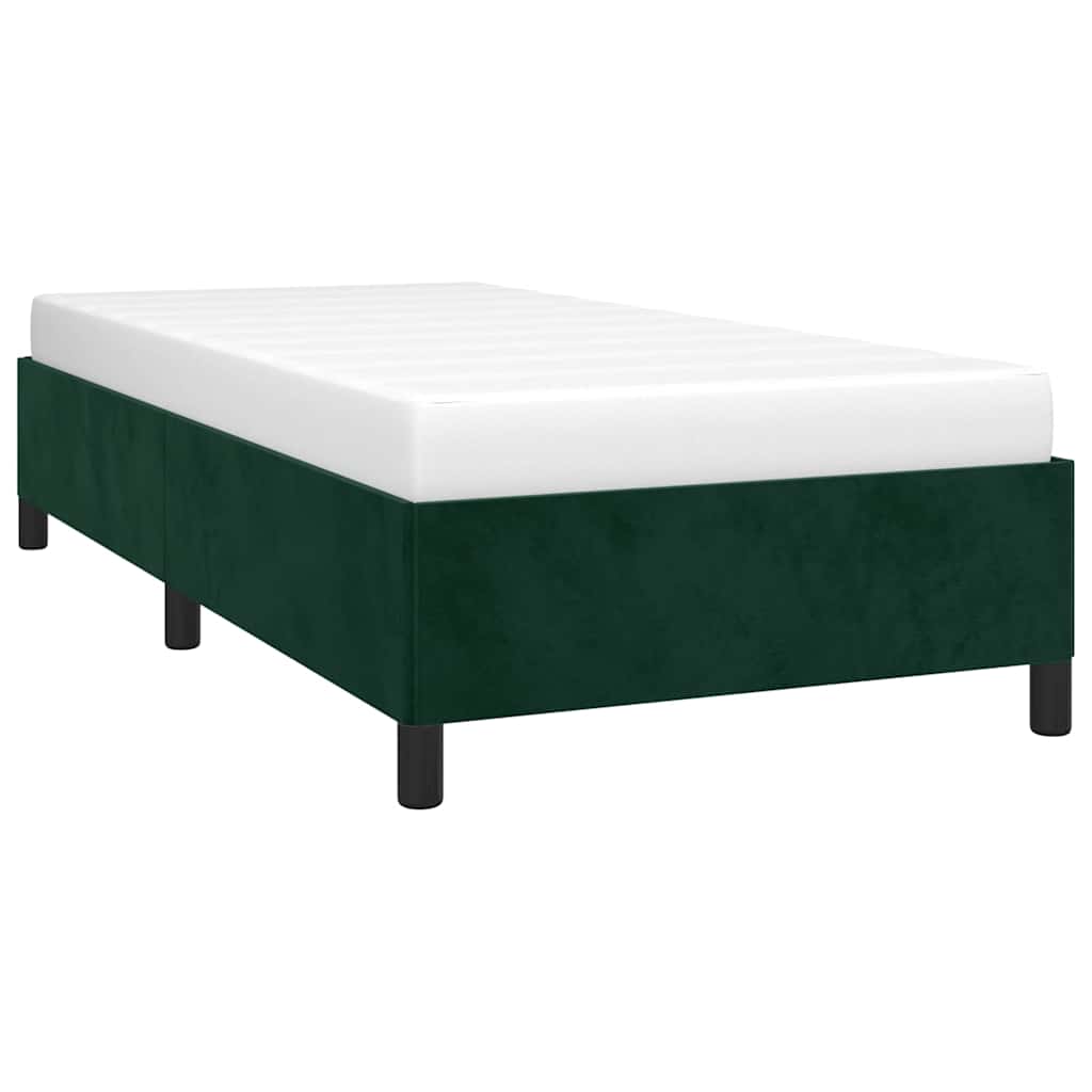 Vidaxl bedframe zonder matras 80x200 cm fluweel donkergroen