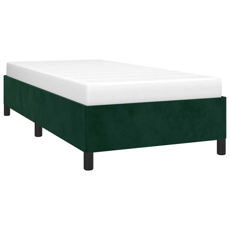 Vidaxl bedframe zonder matras 90x190 cm fluweel donkergroen