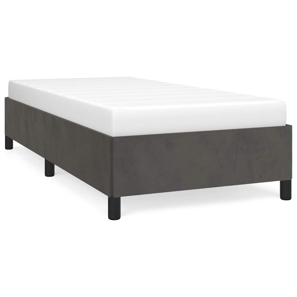 Vidaxl bedframe zonder matras 90x200 cm fluweel donkergrijs