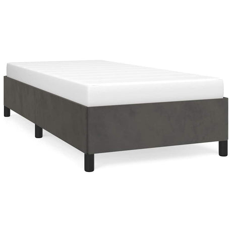 Vidaxl bedframe zonder matras 100x200 cm fluweel donkergrijs