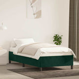 Vidaxl bedframe zonder matras 100x200 cm fluweel donkergroen