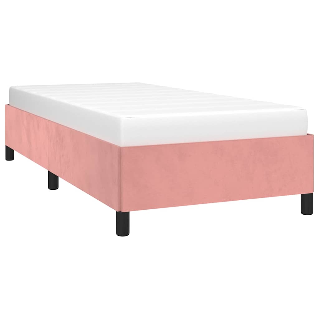Vidaxl bedframe fluweel roze 100x200 cm