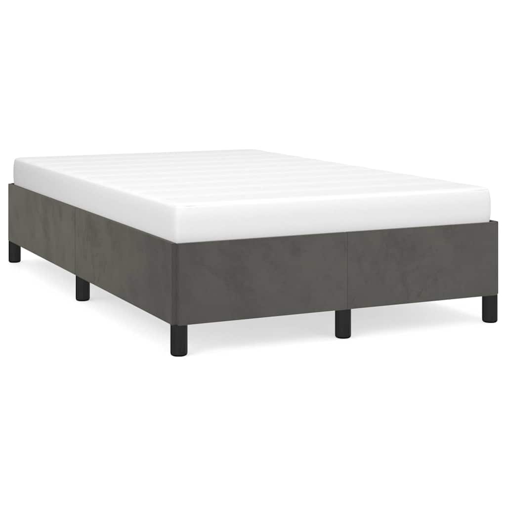 Vidaxl bedframe zonder matras 120x200 cm fluweel donkergrijs