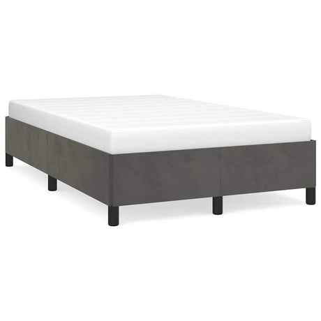 Vidaxl bedframe zonder matras 120x200 cm fluweel donkergrijs