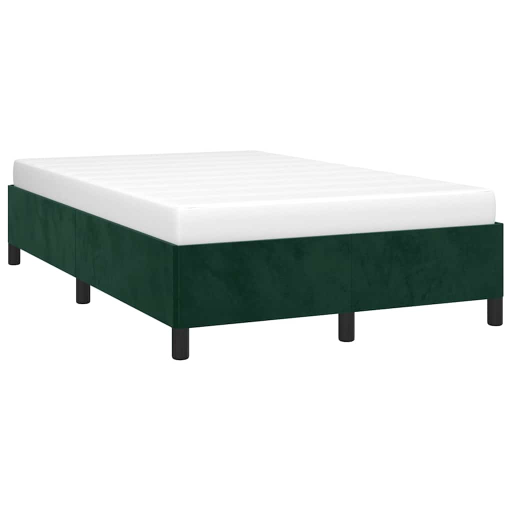 Vidaxl bedframe zonder matras 120x200 cm fluweel donkergroen