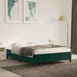 Vidaxl bedframe zonder matras 140x190 cm fluweel donkergroen
