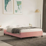 Vidaxl bedframe fluweel roze 140x190 cm