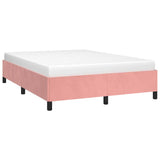 Vidaxl bedframe fluweel roze 140x200 cm