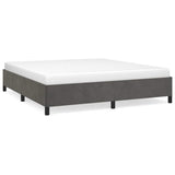Vidaxl bedframe zonder matras 160x200 cm fluweel donkergrijs