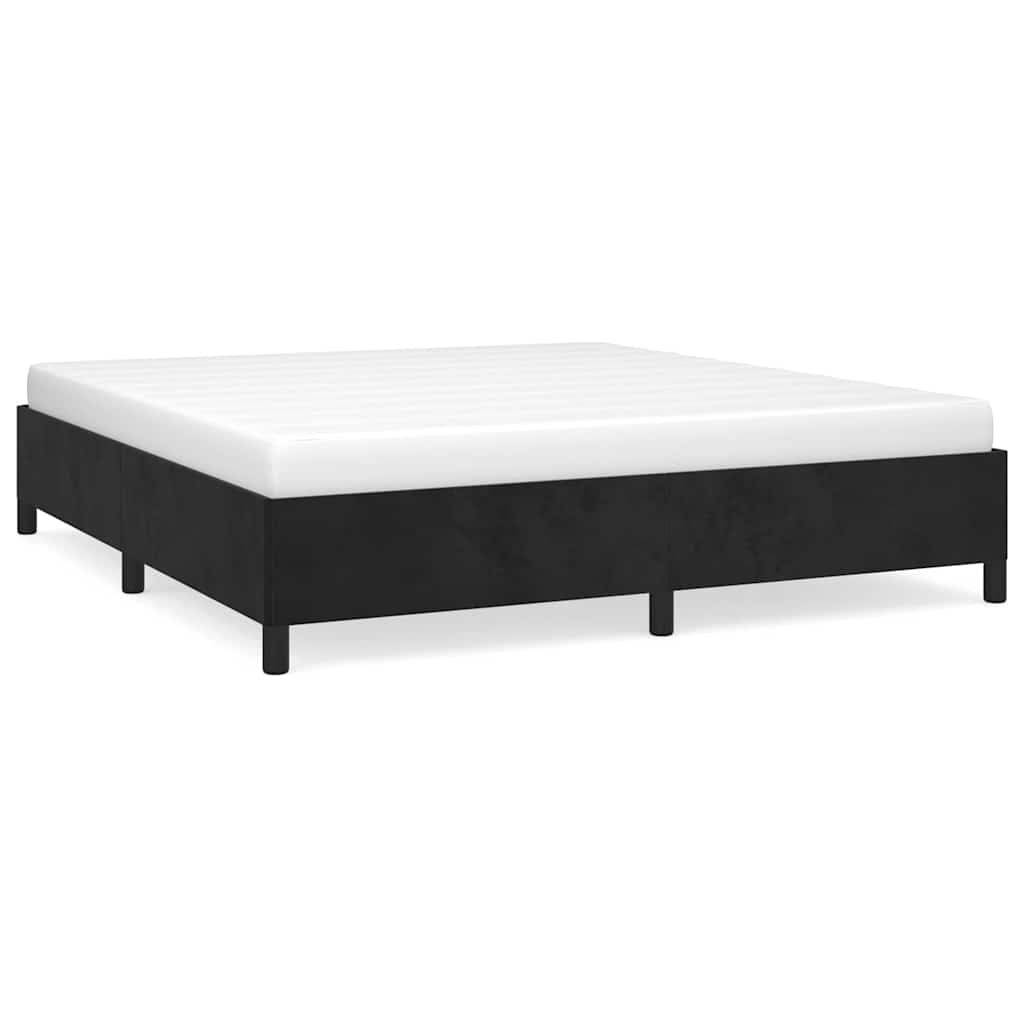 Vidaxl bedframe zonder matras 160x200 cm fluweel zwart