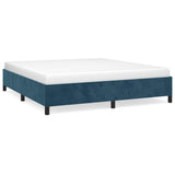 Vidaxl bedframe zonder matras 160x200 cm fluweel donkerblauw