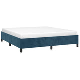 Vidaxl bedframe zonder matras 160x200 cm fluweel donkerblauw