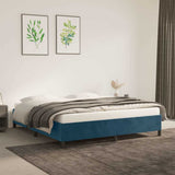 Vidaxl bedframe zonder matras 180x200 cm fluweel donkerblauw