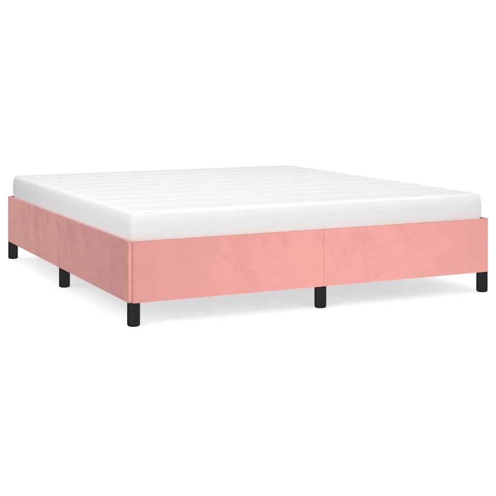 Vidaxl bedframe fluweel roze 180x200 cm