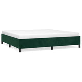 Vidaxl bedframe zonder matras 200x200 cm fluweel donkergroen
