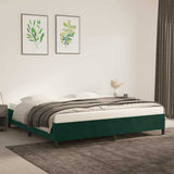 Vidaxl bedframe zonder matras 200x200 cm fluweel donkergroen