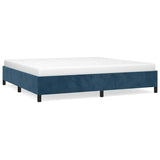Vidaxl bedframe zonder matras 200x200 cm fluweel donkerblauw