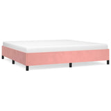 Vidaxl bedframe fluweel roze 200x200 cm