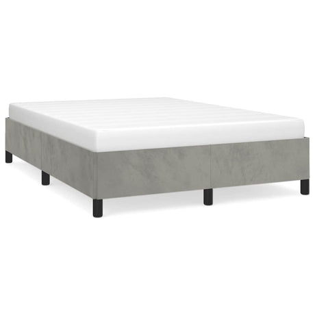 Vidaxl bedframe zonder matras lichtgrijs 137x190 cm volledig fluweel