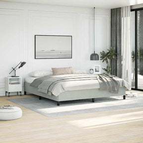 Vidaxl bedframe zonder matras lichtgrijs 193x203 cm kingsize fluweel