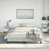 Vidaxl bedframe zonder matras lichtgrijs california king fluweel
