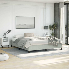 Vidaxl bedframe zonder matras lichtgrijs california king fluweel