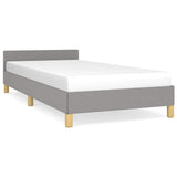 Vidaxl bedframe zonder matras 80x200 cm stof lichtgrijs