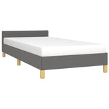 Vidaxl bedframe zonder matras 80x200 cm stof donkergrijs
