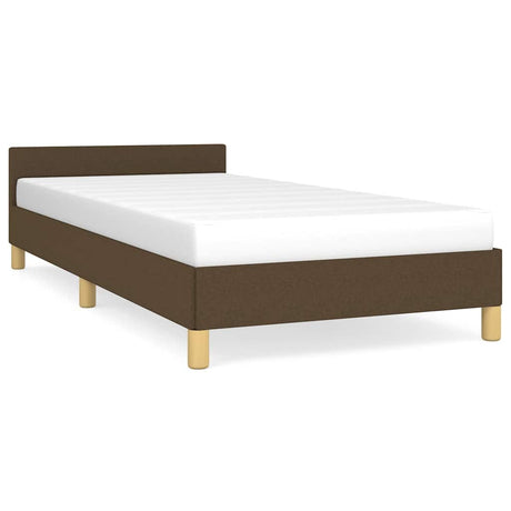 Vidaxl bedframe zonder matras 80x200 cm stof donkerbruin