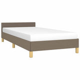 Vidaxl bedframe met hoofdeinde zonder matras 80x200 cm stof taupe