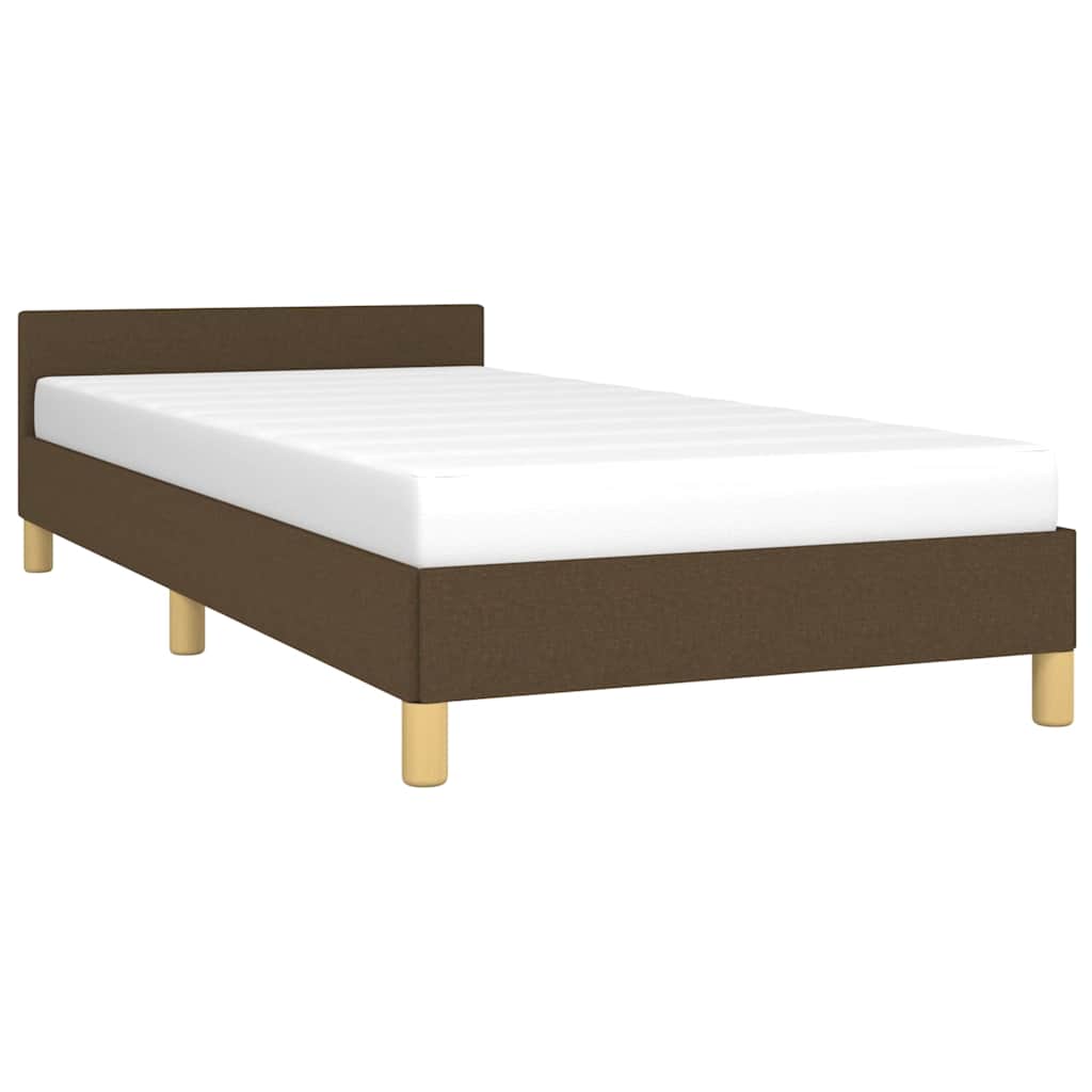 Vidaxl bedframe zonder matras 90x190 cm stof donkerbruin