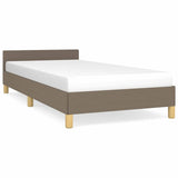 Vidaxl bedframe met hoofdeinde zonder matras 90x190 cm stof taupe