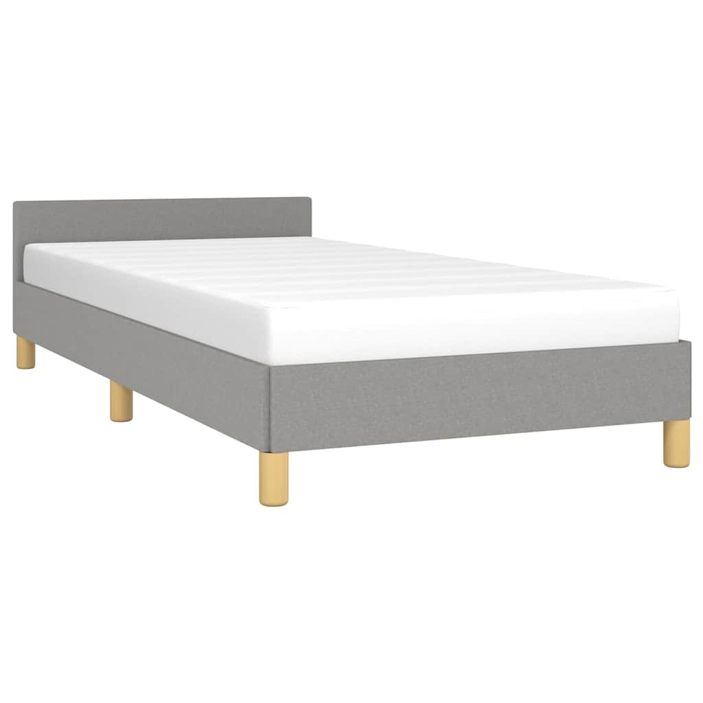 Vidaxl bedframe zonder matras 100x200 cm stof lichtgrijs