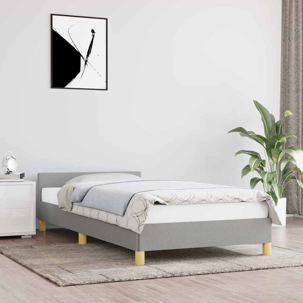 Vidaxl bedframe zonder matras 100x200 cm stof lichtgrijs